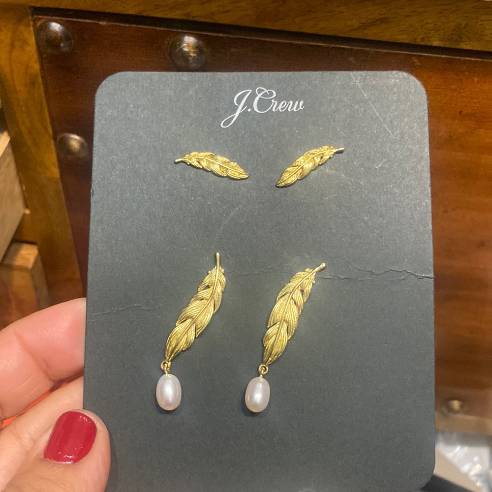 Two sets of J. Crew earrings